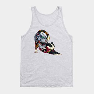 Stretching Monmon Cat Tank Top